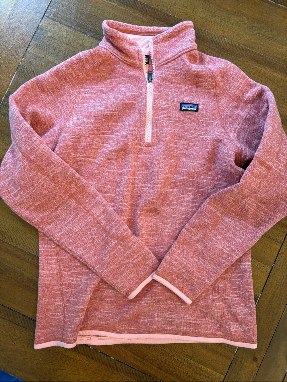 Patagonia Pink Heather Quarter-Zip better sweater girls xxl